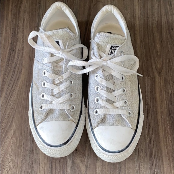 light grey canvas shoes